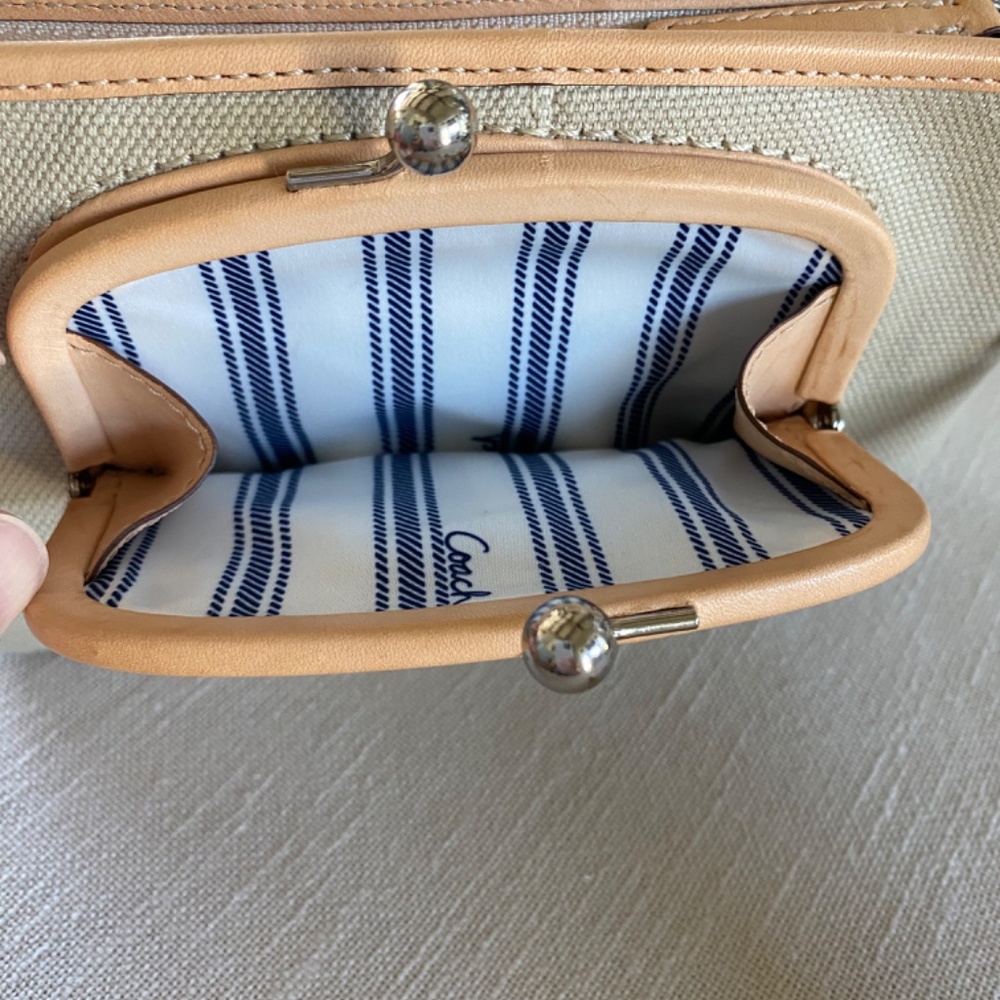 Coach Canvas/Leather Wristlet - Picture 5 of 6